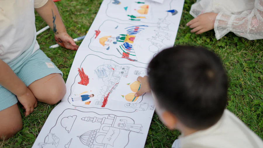 ZIYARAT TRAIN COLOURING POSTER – 9 METRES OF CREATIVE FUN!